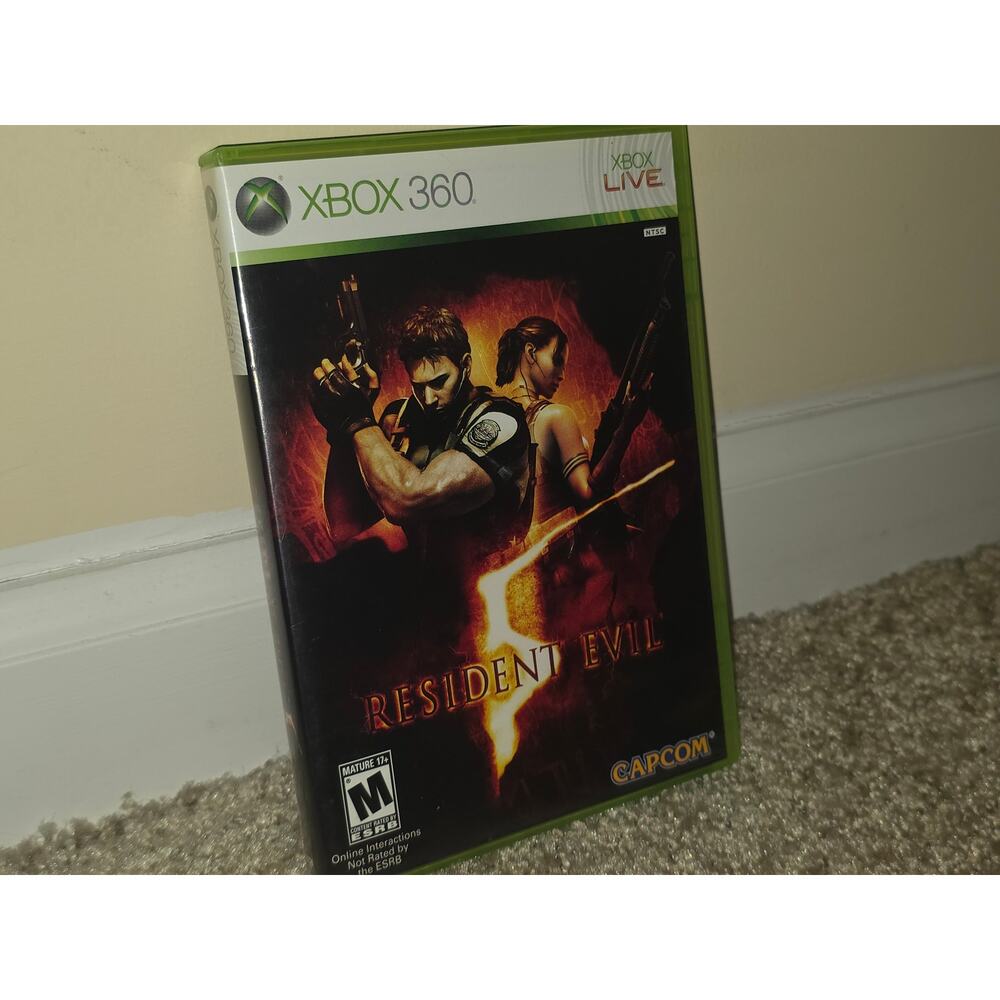 Resident‎ Evil 5 Microsoft Xbox 360 Video Game CIB Complete With Box And Manual